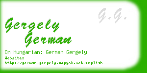 gergely german business card